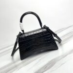 Balenciaga Hourglass Bag Croc Black