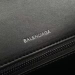 Balenciaga Hourglass Bag Croc Black