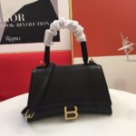 Balenciaga Hourglass Bag Smooth Black Gold