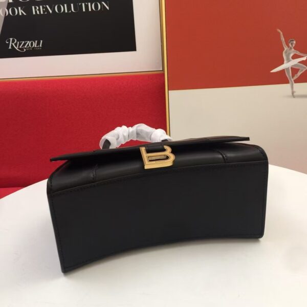 Balenciaga Hourglass Bag Smooth Black Gold