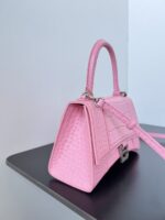 Balenciaga Hourglass Bag Nude Pink Pink Silver Silver Logo