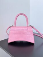 Balenciaga Hourglass Bag Nude Pink Pink Silver Silver Logo
