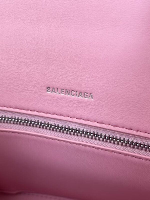 Balenciaga Hourglass Bag Nude Pink Pink Silver Silver Logo