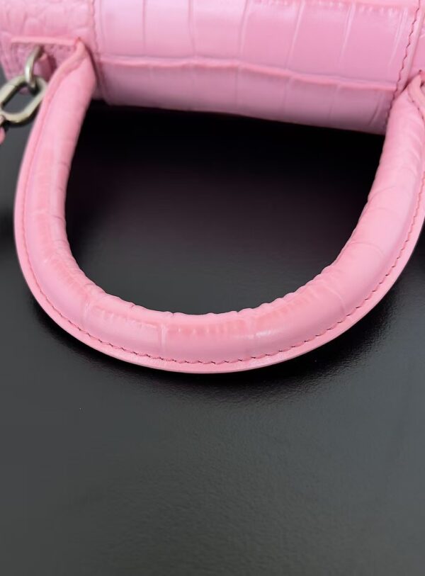 Balenciaga Hourglass Bag Nude Pink Pink Silver Silver Logo