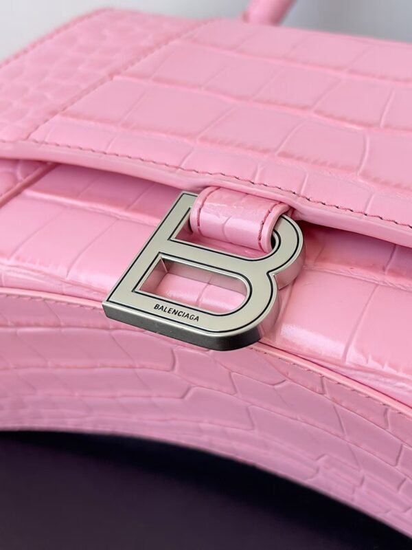 Balenciaga Hourglass Bag Nude Pink Pink Silver Silver Logo