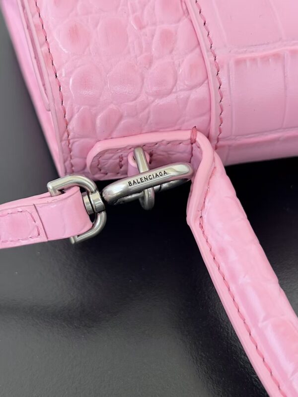 Balenciaga Hourglass Bag Nude Pink Pink Silver Silver Logo