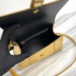 Balenciaga Hourglass Bag Gold Gold Logo
