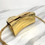 Balenciaga Hourglass Bag Gold Gold Logo