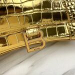 Balenciaga Hourglass Bag Gold Gold Logo