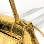 Balenciaga Hourglass Bag Gold Gold Logo
