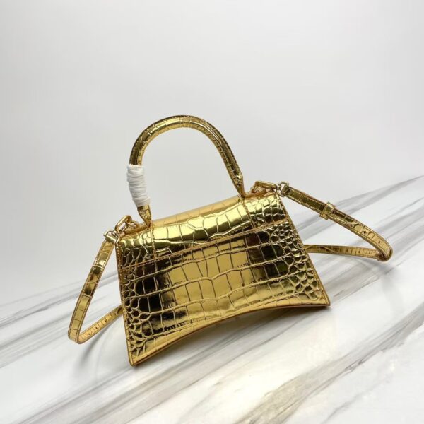 Balenciaga Hourglass Bag Gold Gold Logo