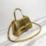 Balenciaga Hourglass Bag Gold Gold Logo