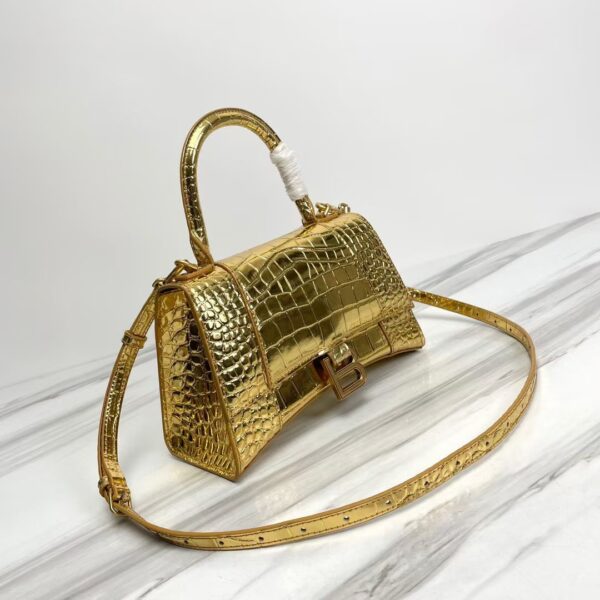 Balenciaga Hourglass Bag Gold Gold Logo