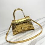 Balenciaga Hourglass Bag Gold Gold Logo