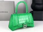Balenciaga Hourglass Bag Light Green Green Silver Silver Logo