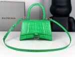 Balenciaga Hourglass Bag Light Green Green Silver Silver Logo