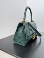 Balenciaga Hourglass Bag Dark Green Green Gold Gold Logo