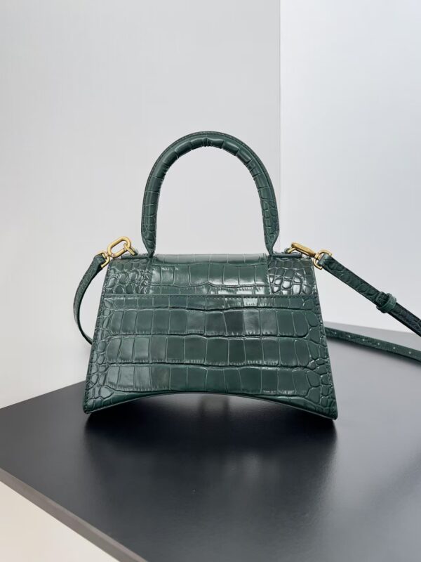 Balenciaga Hourglass Bag Dark Green Green Gold Gold Logo