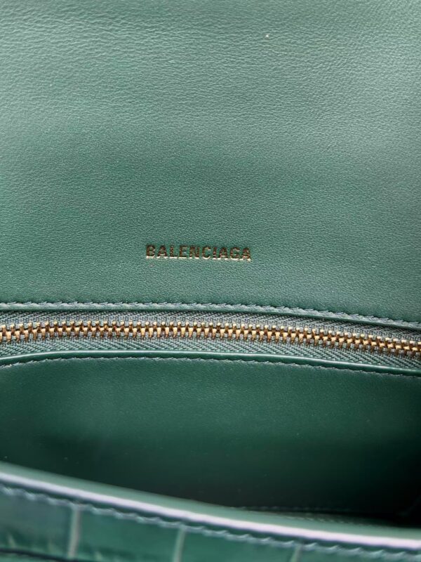 Balenciaga Hourglass Bag Dark Green Green Gold Gold Logo