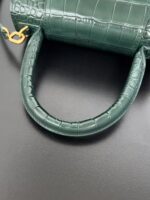Balenciaga Hourglass Bag Dark Green Green Gold Gold Logo