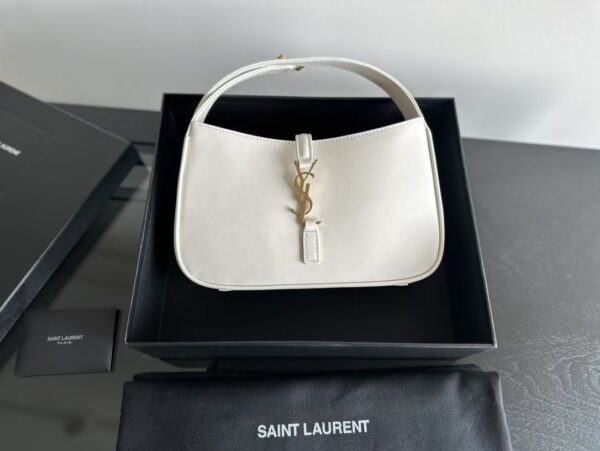 YSL Shoulder Bag White Gold