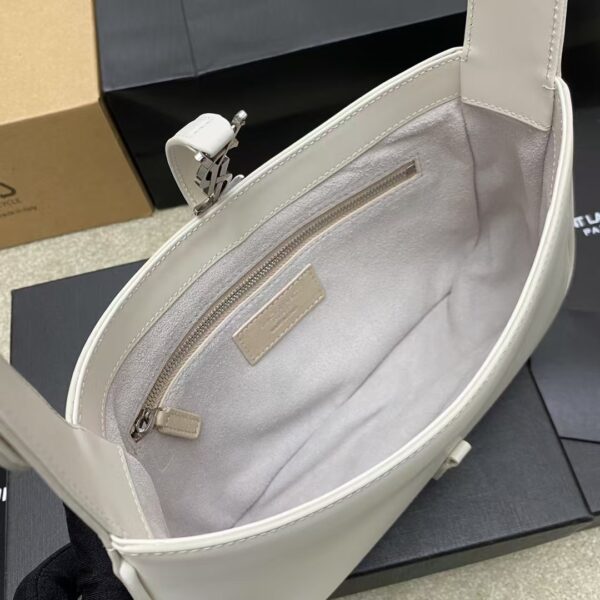 YSL Shoulder Bag White Silver