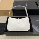 YSL Shoulder Bag White Silver