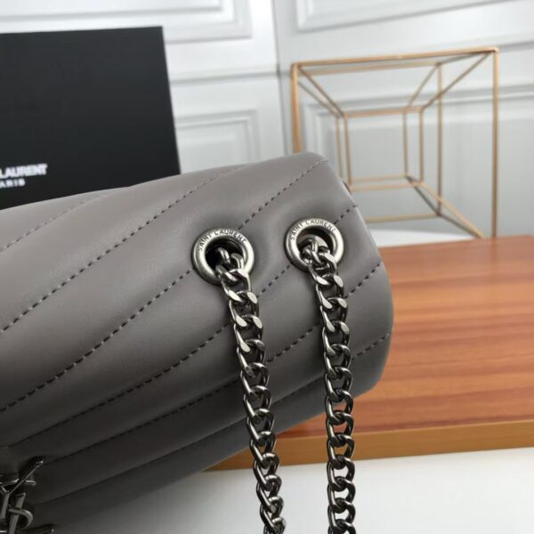 YSL Loulou Bag Gray Silver