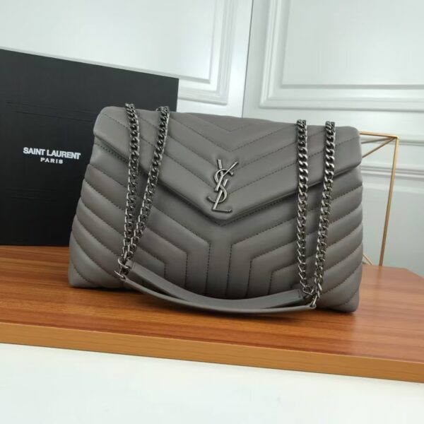 YSL Loulou Bag Gray Silver