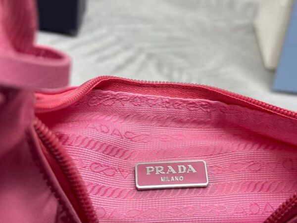 Prada Nylon Shoulder Bag Rose Red Nylon