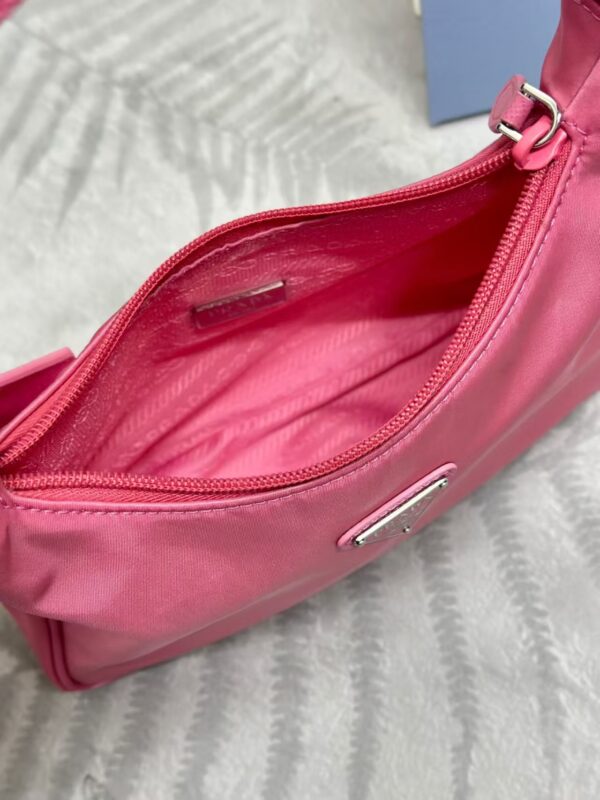Prada Nylon Shoulder Bag Rose Red Nylon