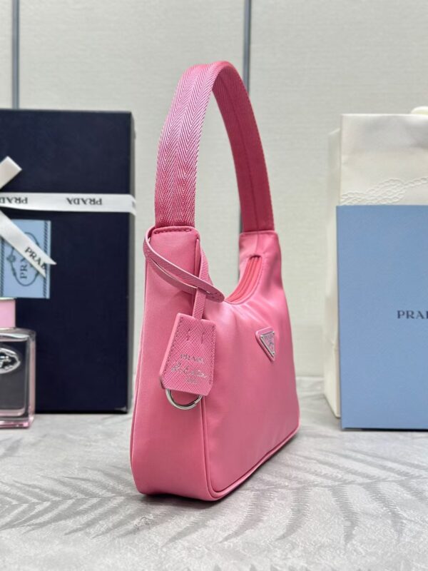 Prada Nylon Shoulder Bag Rose Red Nylon