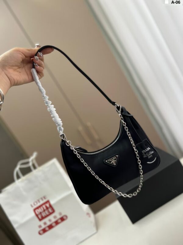 Prada Chain Shoulder Bag Black Chain