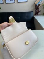 Coach Shoulder Bag Small Beige White