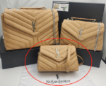 YSL Loulou Bag Milk Tea Silver Logo