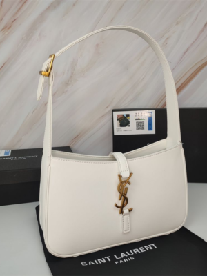 YSL Shoulder Bag White Gold