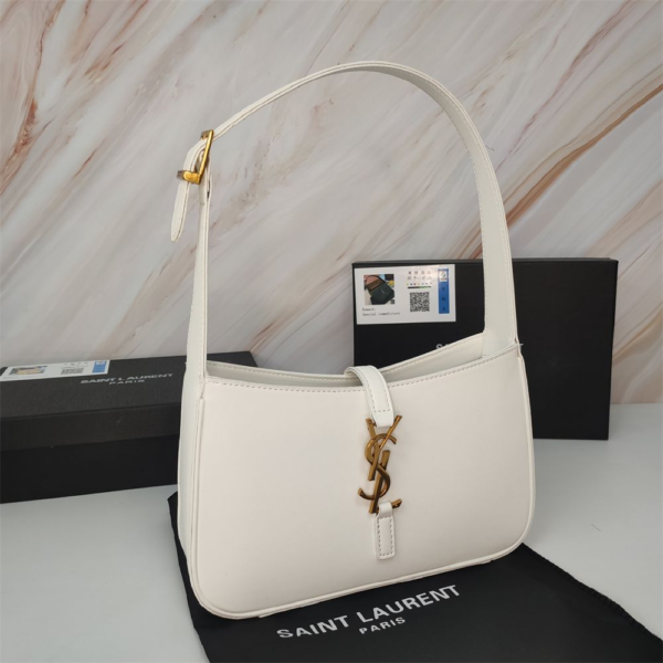 YSL Shoulder Bag White Gold