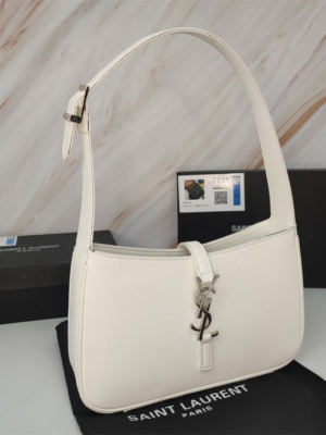 YSL Shoulder Bag White Silver