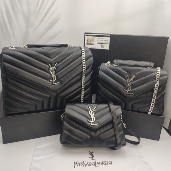YSL Loulou Bag Black Silver