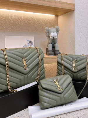 YSL Loulou Bag Green Gold