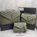 YSL Loulou Bag Green Silver