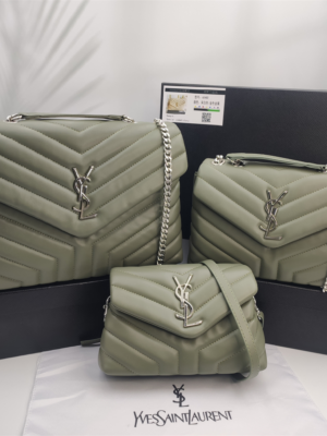 YSL Loulou Bag Green Silver