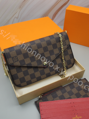 Louis Vuitton 3-in-1 Card Holder Coffee Check Red