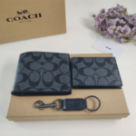 Coach Small Wallet Black Print