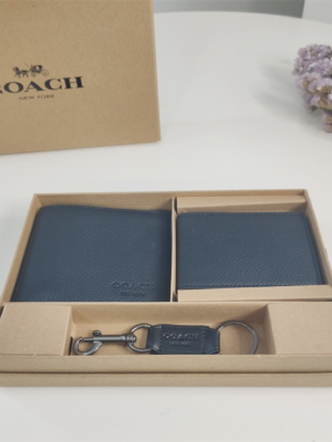 Coach Small Wallet Black Epi Leather