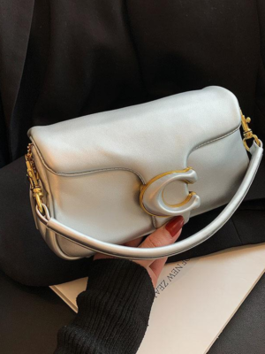 Coach Shoulder Bag Small Silver