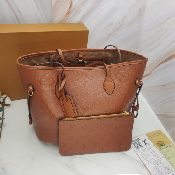 Louis Vuitton Shopping Bag Brown Embossed Big Embossed
