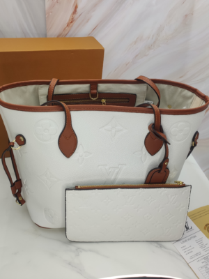 Louis Vuitton Shopping Bag White Embossed Big Embossed