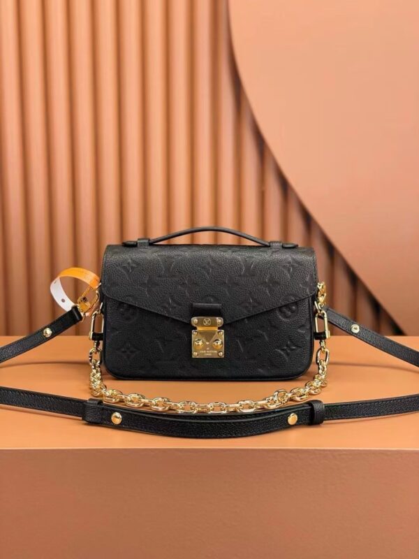 Louis Vuitton Embossed Messenger Bag Black Embossed Messenger