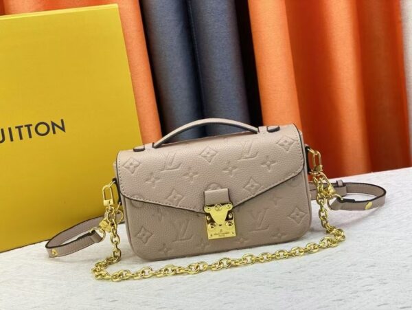 Louis Vuitton Embossed Messenger Bag Khaki Embossed Messenger